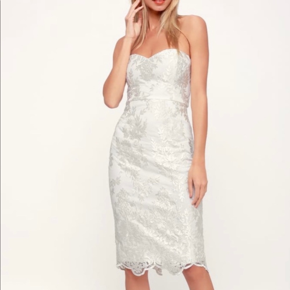 White Lulu’s midi dress